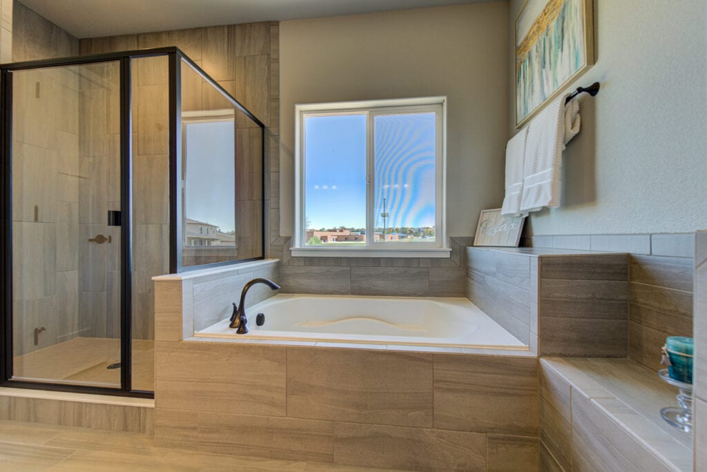 Luxury Bathroom With A Stylish Bathtub